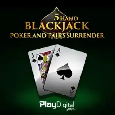 5 Hand Blackjack Poker and Pairs Surrender
